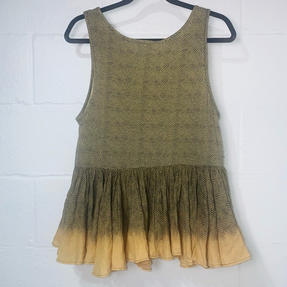 Anthropologie Akemi + Kin Hand-Beaded Swing Tank Peplum Ruffle Size M - Picture 5 of 11